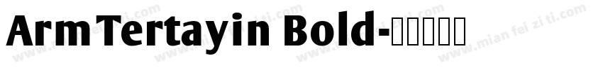 ArmTertayin Bold字体转换